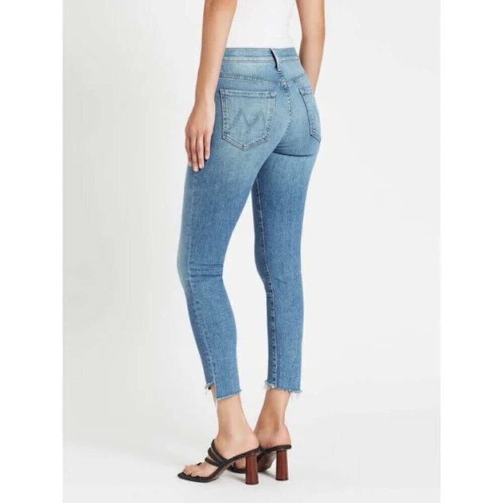 MOTHER Stunner Zip Ankle Step Fray Jeans in Camp Expert $253 #46 Size 24 - Picture 3 of 8